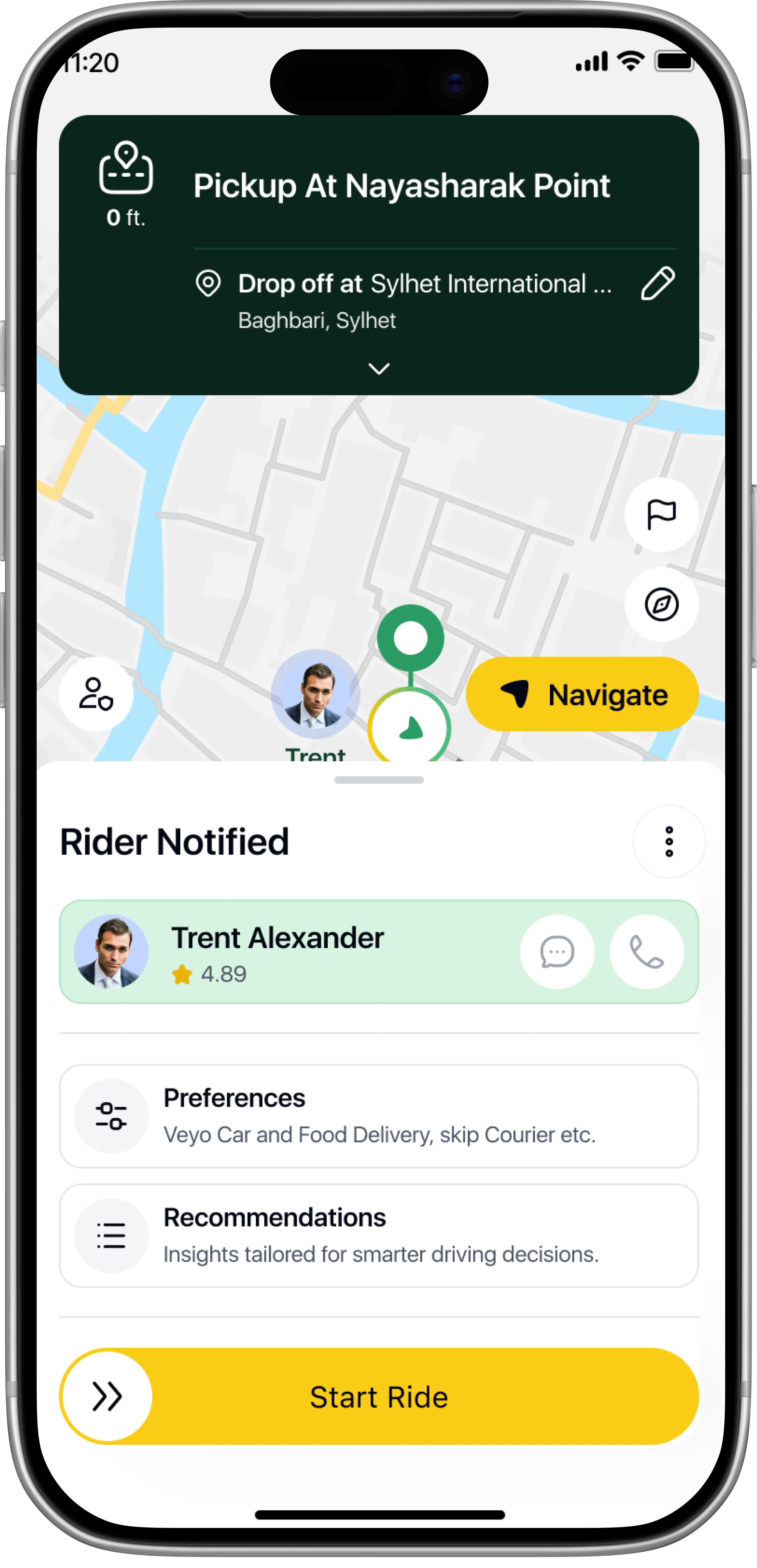 SendAm app on a phone